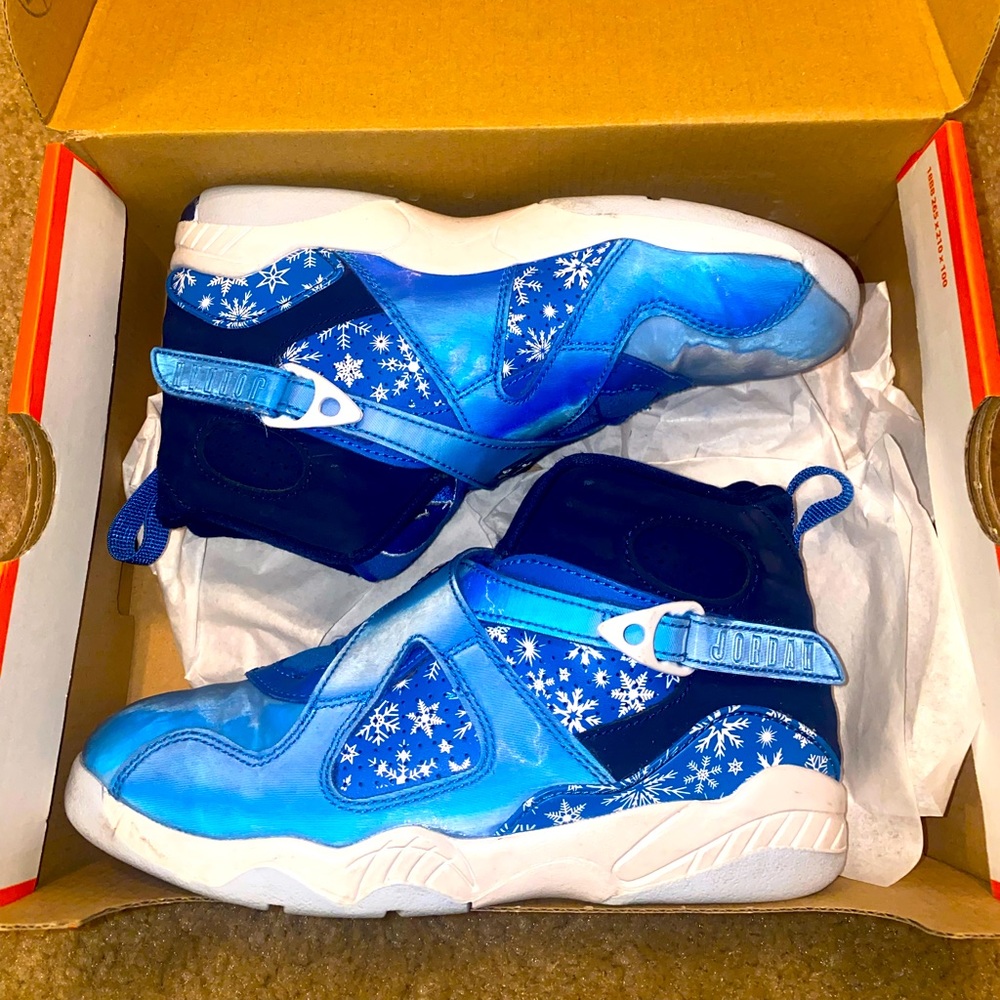 Air Jordan kids Retro 8 Snowflake edition VIII Nike size 2Y